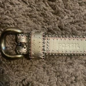 Fossil Gold Medium Belt